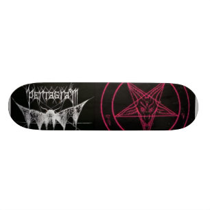pentagram satanism, blitz skateboard bräda 21,5 cm