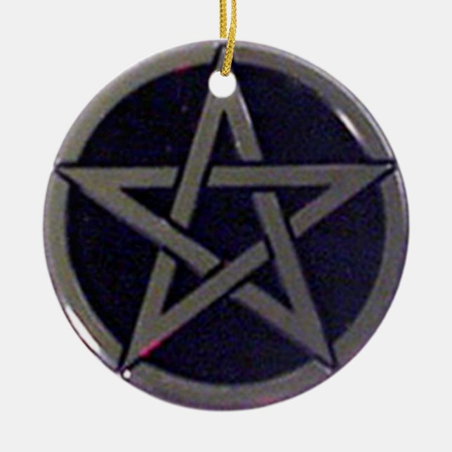 Pentagram Silver Ornament eller Pendant (Framsidan)