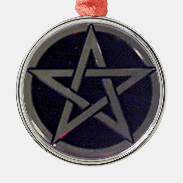 Pentagram Silver Ornament eller Pendant (Framsidan)
