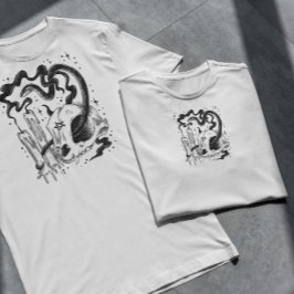 Pentagram Skull och orm T Shirt