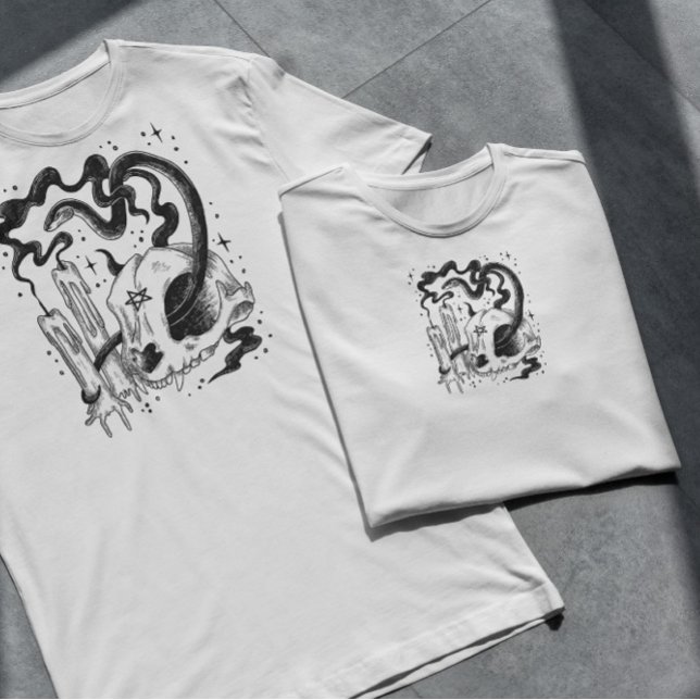 Pentagram Skull och orm T Shirt (Skapare uppladdad)
