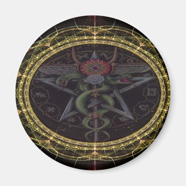 Pentagram Snakes Magnet (Framsidan)