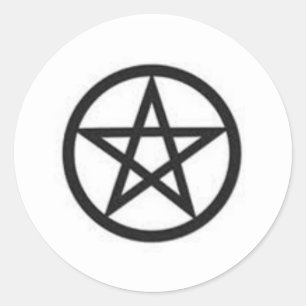 Pentagram Stickers Runt Klistermärke