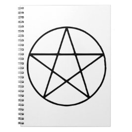 Pentagram-symbol - fem spetsiga stjärnformer anteckningsbok