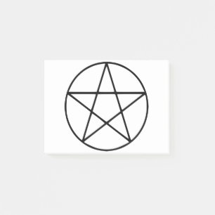 Pentagram-symbol - fem spetsiga stjärnformer post-it block