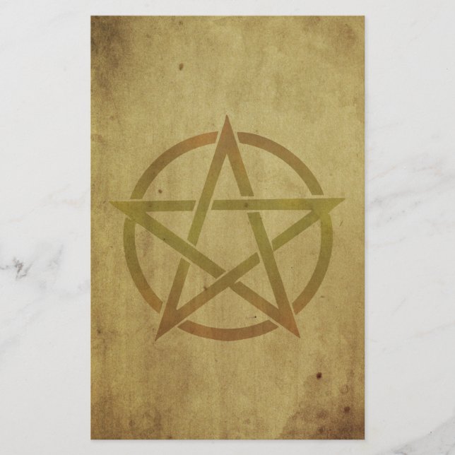 Pentagram Texturerad Brevpapper (Framsida)