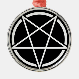 Pentagram (vit) No.1 Julgransprydnad Metall
