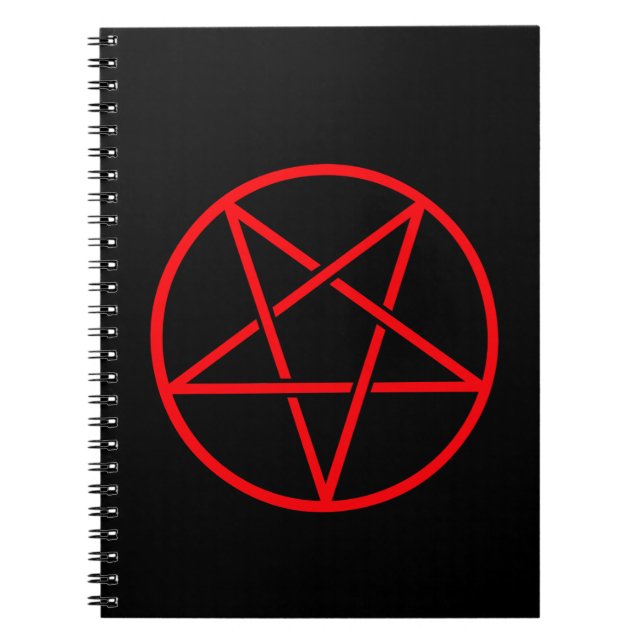 Pentagramanteckningsbok Anteckningsbok Med Spiral (Framsidan)
