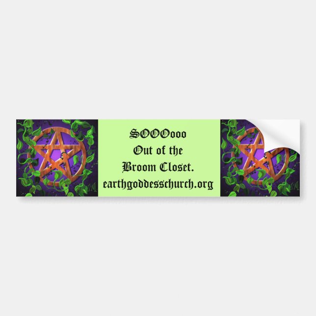 PentagramBumperSticker Bildekal (Framsidan)