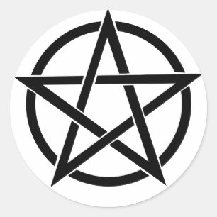 Pentagramklistermärke Runt Klistermärke