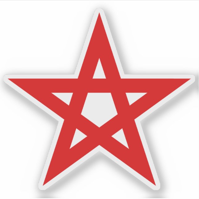 Pentagrammen (röd) klistermärken (Framsida)