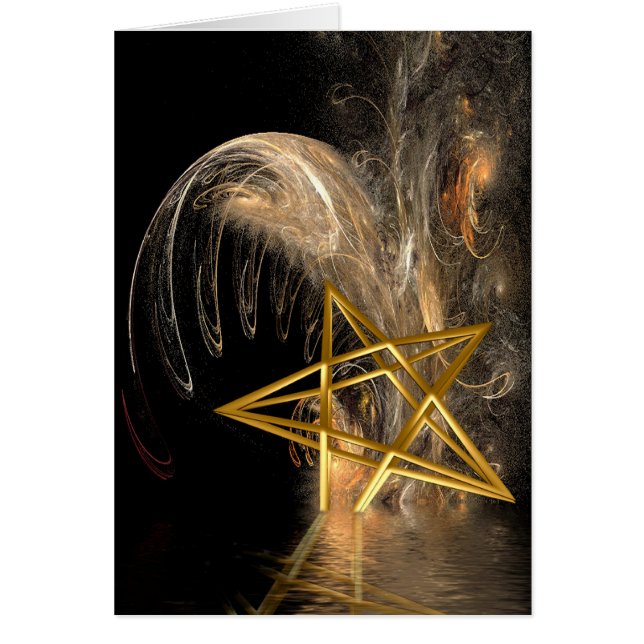 Pentagramresning Hälsningskort (Framsidan)