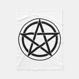 Pentagramsymbol - femuddig stjärna fleecefilt