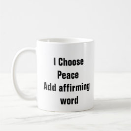 Pental Health I Välj Peace calming-citat Kaffemugg