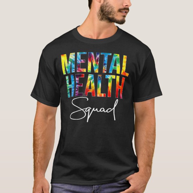 Pentalthälsoruta Tie Dye Proud Mental Health Aw T Shirt (Framsida)