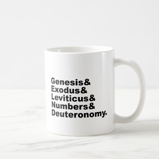 Pentateuch| Genesis Exodus Leviticus Numbers... Kaffemugg (Höger)
