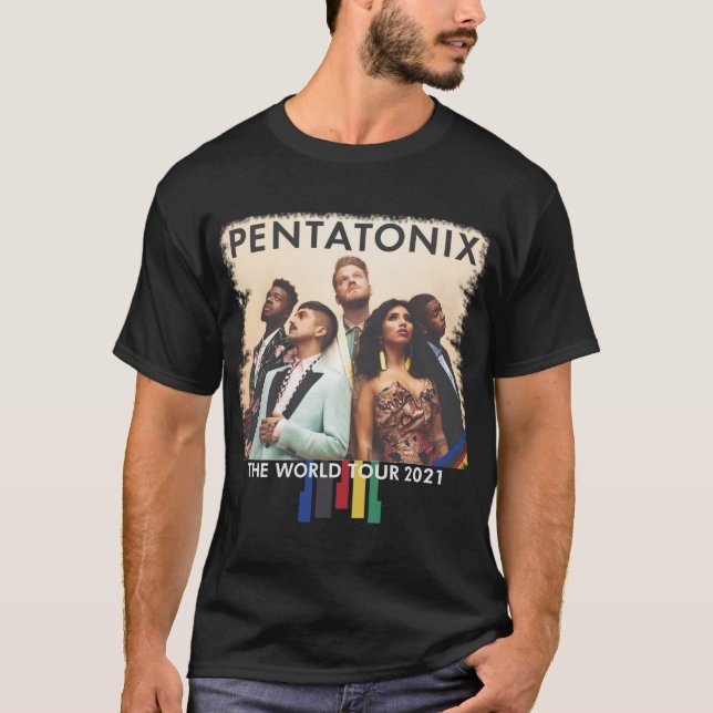 Pentatonix World Tour ptx för medlemmar T Shirt (Framsida)