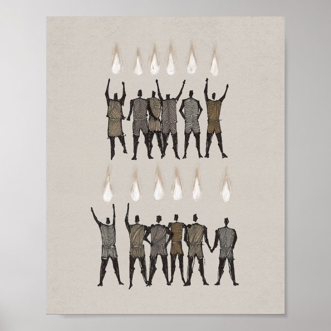 Pentecost Bible Art - Heliga Spirit Print, Tunga Poster (Framsidan)
