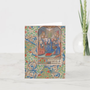 Pentecost Confirmation Medieval Manuscript Helgkort