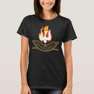 Pentecost Dove Tunga of Fire Flame Heliga Spirit C T Shirt