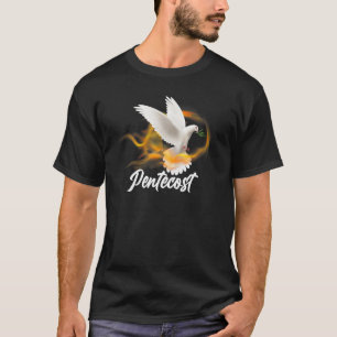 Pentecost Doves Fire Flame Heliga Spirit katolik T Shirt