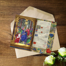 Pentecost Scene Medieval Renaissance Manuscript