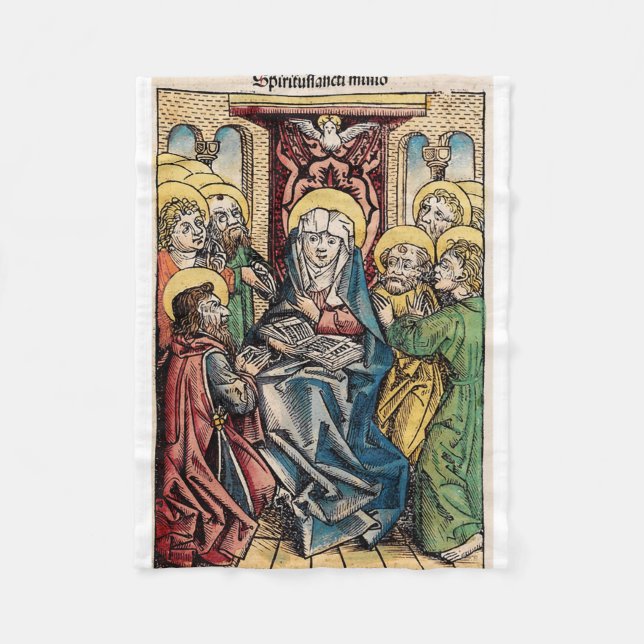 Pentecost-scenen efter Påsk Söndag Fleecefilt (Framsidan)