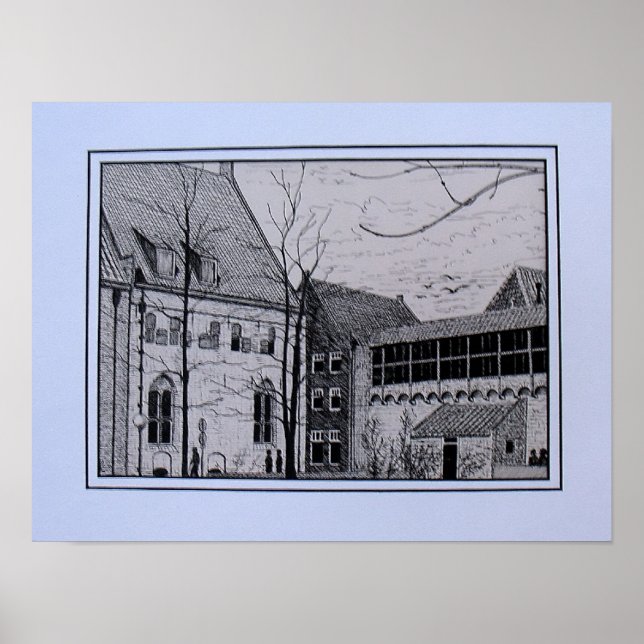 Pentekening Refter Zwolle vlakbij Librije Poster (Framsidan)