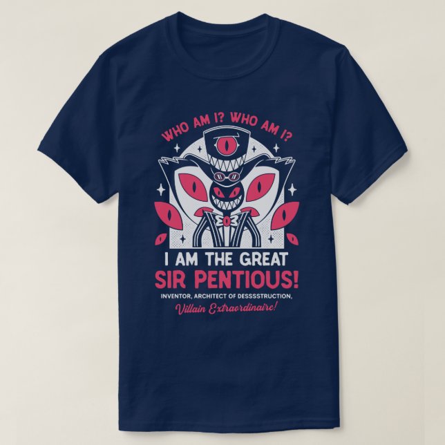 Pentious Emblem Underbara Herr T Shirt (Design framsida)