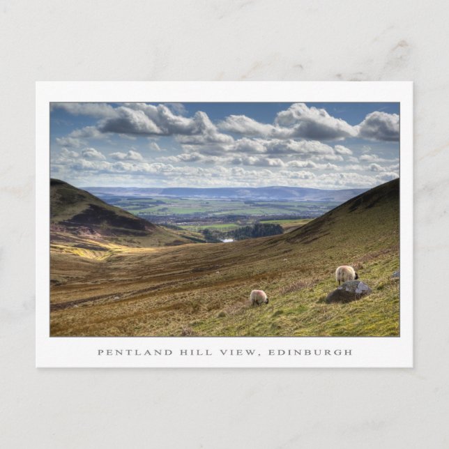Pentland Backe View, Edinburgh Vykort (Framsida)