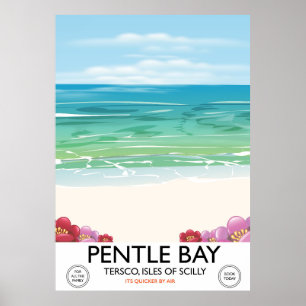Pentle Bay, Tresco, Scillyöarna Poster