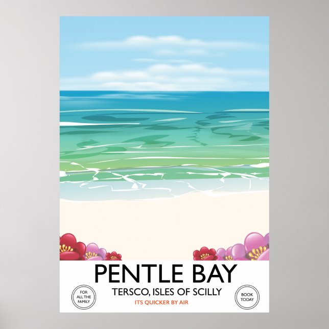 Pentle Bay, Tresco, Scillyöarna Poster (Framsidan)