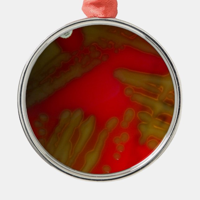 Penumonia bakterier julgransprydnad metall (Framsidan)