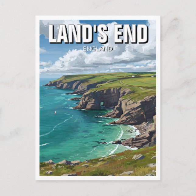 Penzance Land's End England Travel Vykort (Framsida)