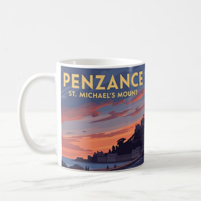 Penzance St Michael's Mount England Travel Kaffemugg (Vänster)