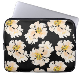  peonier för vattenfärger Blommor Laptop Fodral