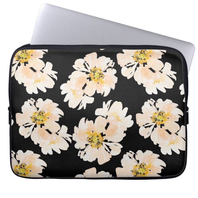  peonier för vattenfärger Blommor Laptop Fodral (Framsidan)