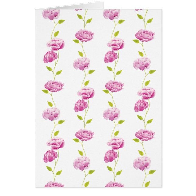 Peonier i Orangery Hälsningskort (Framsidan)