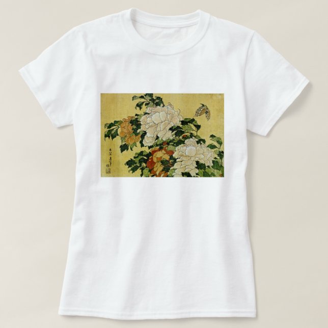 Peonier och Butterfly Tee (Design framsida)