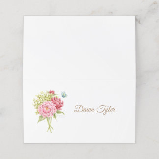 Peonier och Hydrangea Folke Card Placeringskort