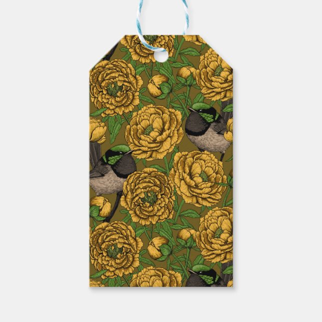 Peonier och ryssar presentetikett (Framsidan)