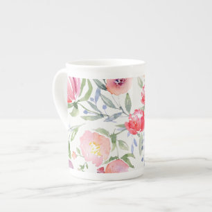 Peonier & Poppies Benporslin Mugg