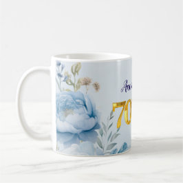 Peonies 70th birthday Party Invitation Kaffemugg