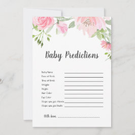 Peonies Baby Predictions Game