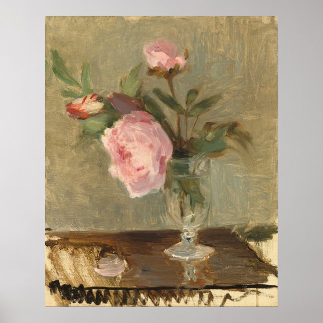 Peonies - Berthe Morisot Fine Art Poster (Framsidan)