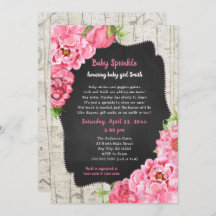 Peonies + Birch baby sprinkle + diaper raffle