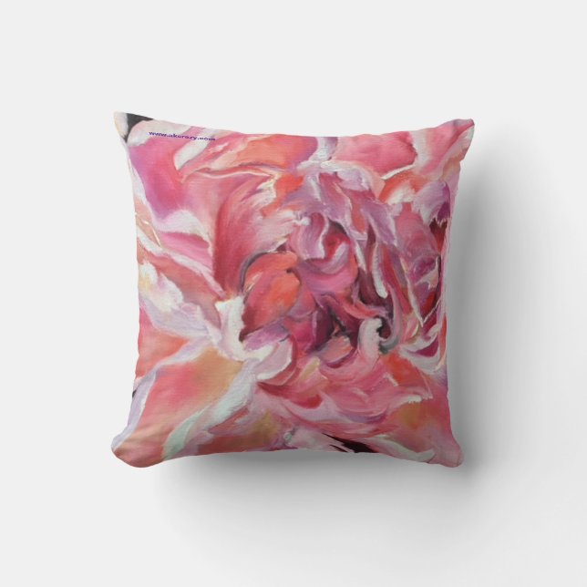 Peonies Blommigt Pillow Kudde (Framsida)