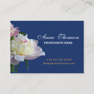 Peonies Blommigt Professionell Bussines Card Visitkort