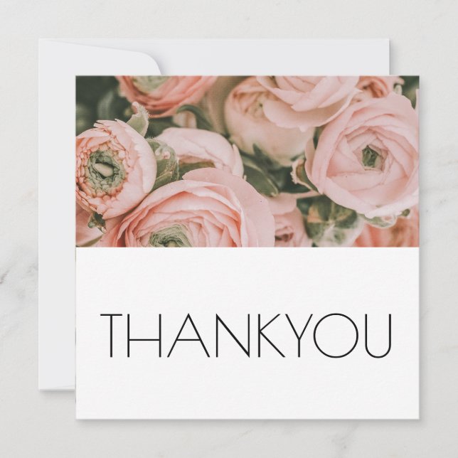 PEONIES BLOMMIGT TACK FLAT-KORT KORT (Framsida)