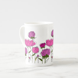 Peonies Bone China Mugg Benporslin Mugg